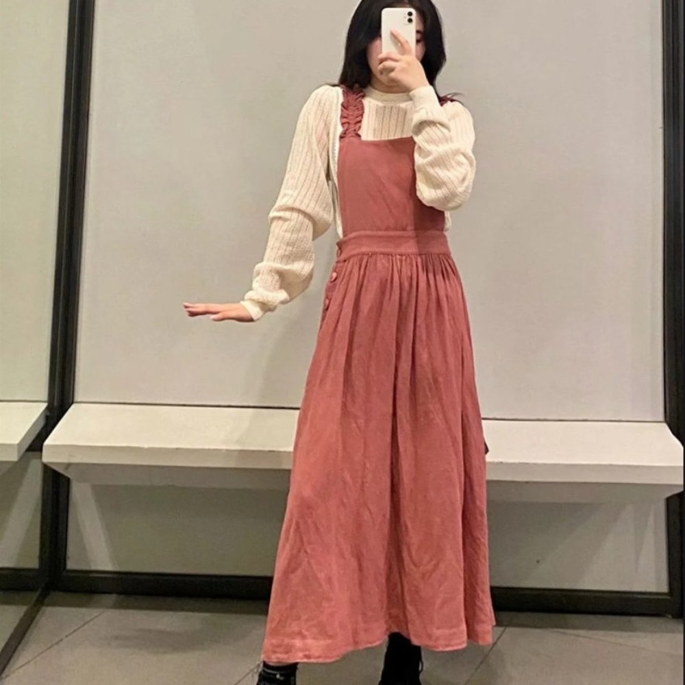 ZARA Pinafore Skirt Dress